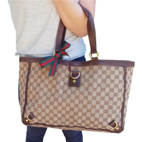 Gucci Handbags - Authentic Gucci GG Monogram Supreme Abbey Canvas Large Tote Bag